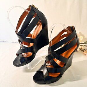 Strappy Wedge  Pour La Victoire Sandals Black Size 9